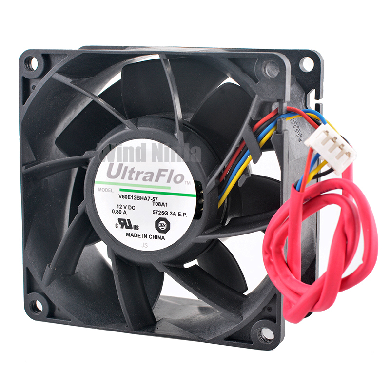 Server Power Supply - (2 ชิ้น) พัดลมระบายความร้อนสำหรับเซิร์ฟเวอร์ V80E12BHA7-57 8038 DC12V