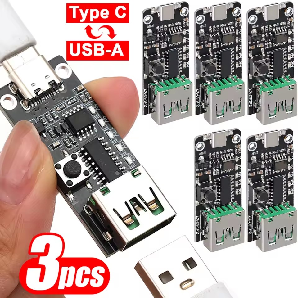 Modular Power Supply - 1-3 ชิ้น บอร์ดทริกเกอร์ USB-C 5A PD