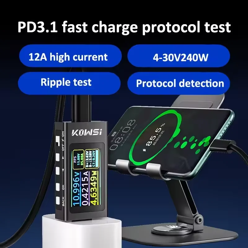 KWS-X1 Type-C Current และแรงดั - Power Supply Tester บทวิจารณ์และราคา
